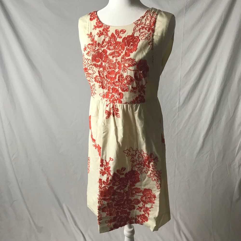 J Crew embroidered dress